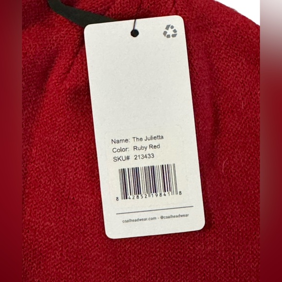 NWT COAL THE JULIETTA BEANIE IN RUBY RED - Picture 5 of 5